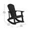 Merrick Lane Atlantic All-Weather Polyresin Adirondack Rocking Chair with Vertical Slats